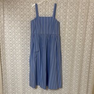 Blue Cotton Midi Sundress